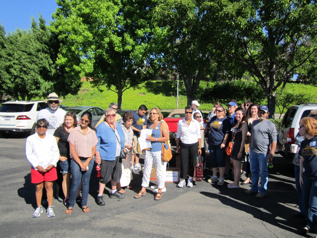 Solano Democrats turn up in force to Get Out the Vote. Photo courtesy of Kimble Goodman