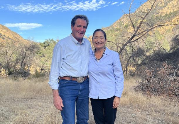 John Garamendi with Secretary Haaland at his conservation site